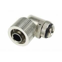 16/10mm compression fitting 90° revolvable G1/4 - compact  silver nickel
