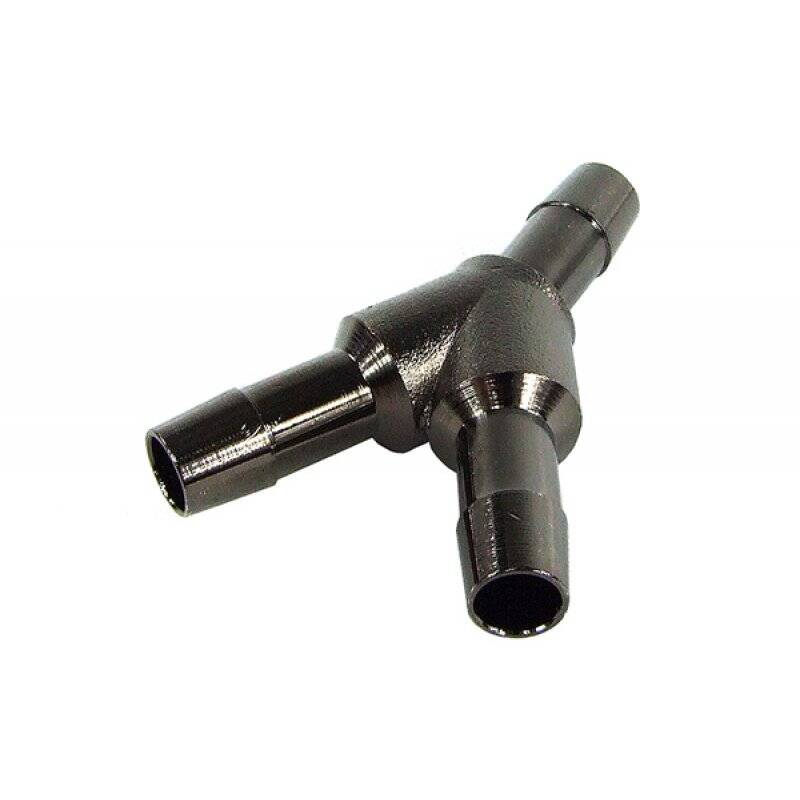 8mm (10/8mm) Y tubing connector - Brass - black nickel plated