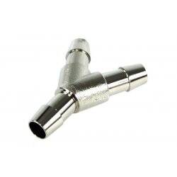 8mm (10/8mm) Y tubing connector - Brass nickel plated