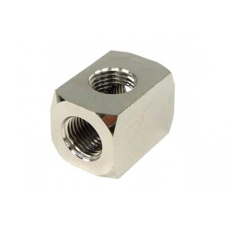 Delrin TEE  T-piece G1/4" fitting option - silver nickel