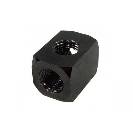 Delrin TEE  T-piece G1/4" fitting option - black nickel