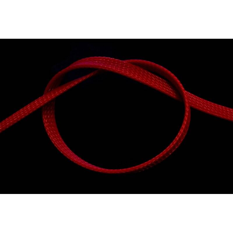 Phobya Flex Sleeve 10mm (3/8") UV red 1m