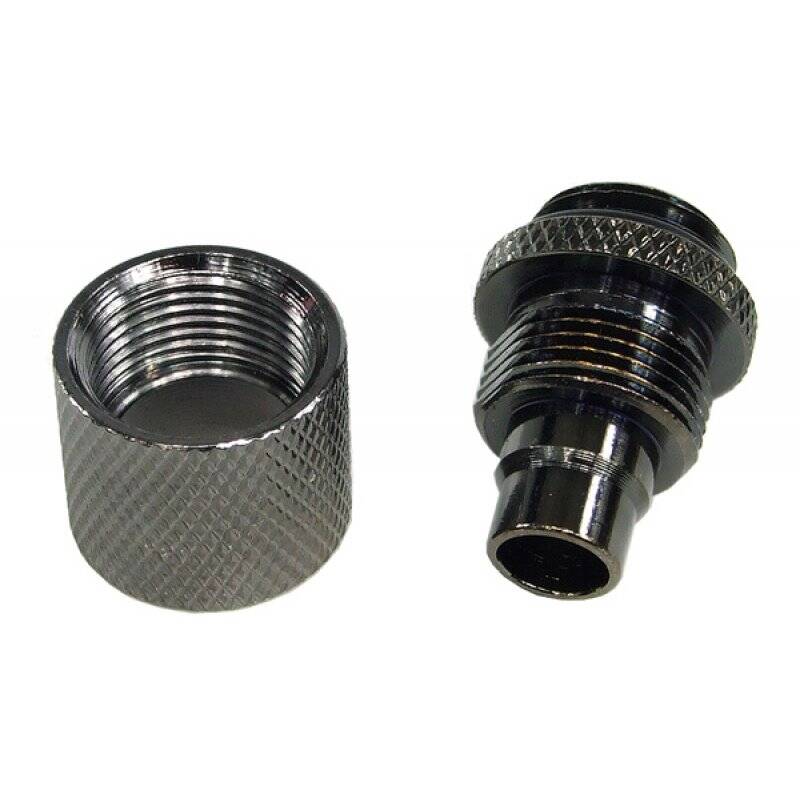 11/8mm (8x1,5mm) compression fitting G1/4 - knurled - black nickel