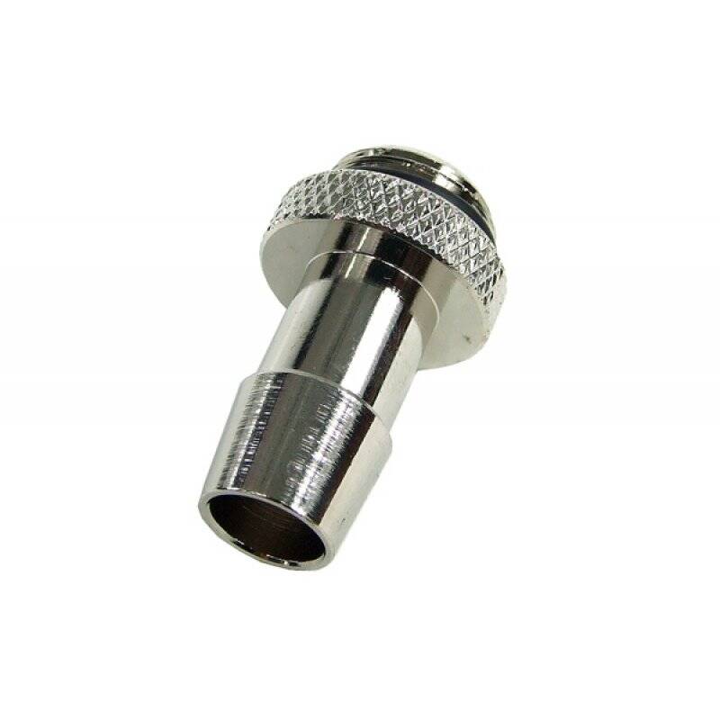 10mm (3/8") fitting G1/4 with O-Ring (High-Flow) - Short - Silver