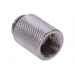 Extension G1/4 to G1/4 25mm - knurled -  silver nickel plated