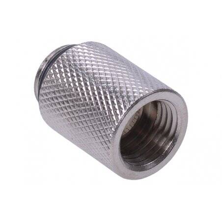 Extension G1/4 to G1/4 25mm - knurled -  silver nickel plated