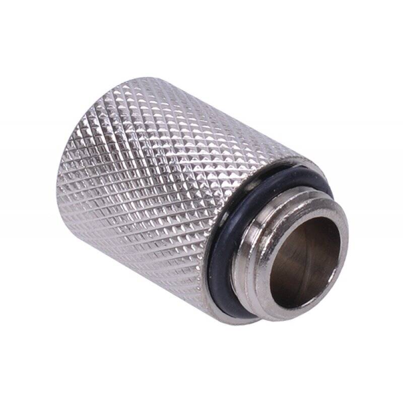 Extension G1/4 to G1/4 25mm - knurled -  silver nickel plated