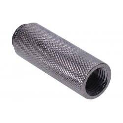 Extension G1/4 to G1/4 50mm - knurled -  black nickel plated