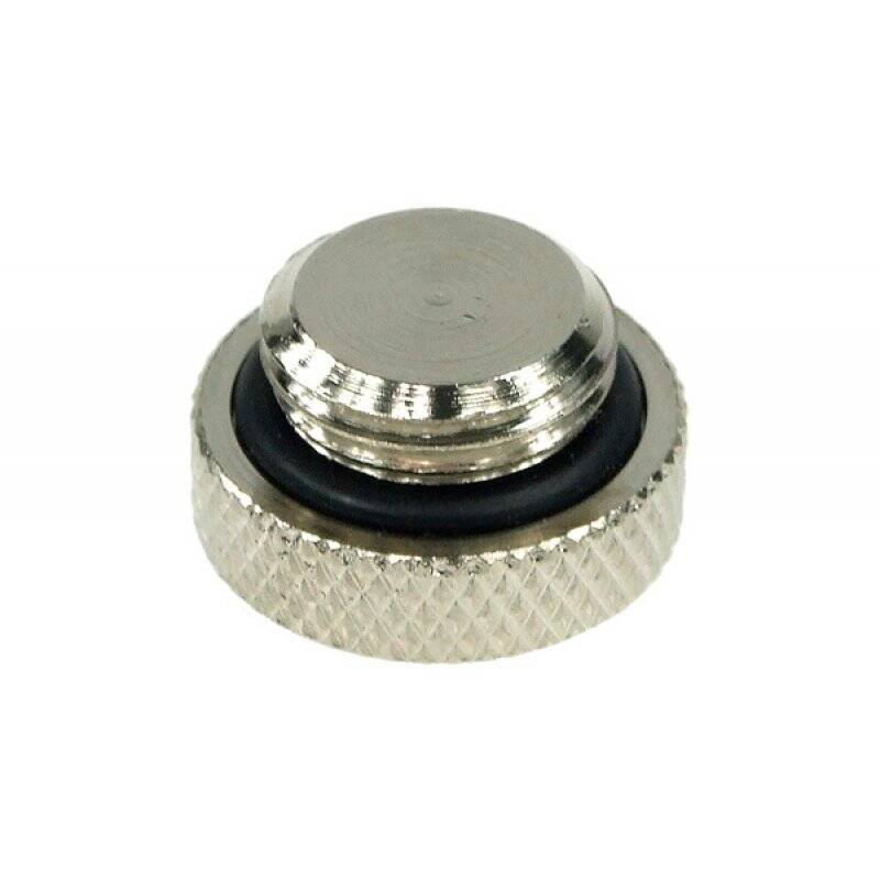 Phobya screw-in seal cap G1/4 Inch - knurled  high profile - silver