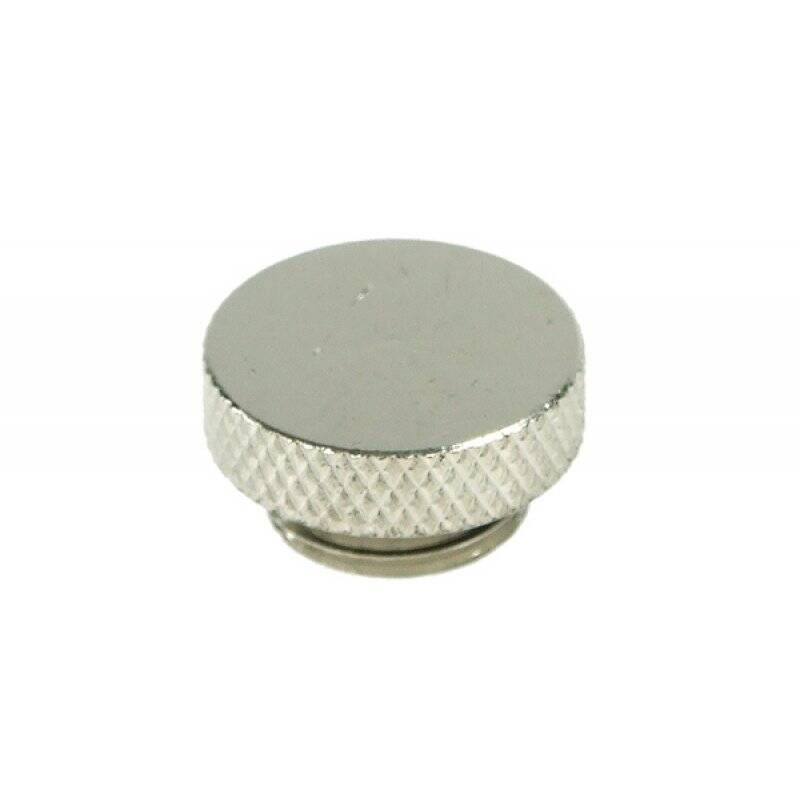 Phobya screw-in seal cap G1/4 Inch - knurled  high profile - silver