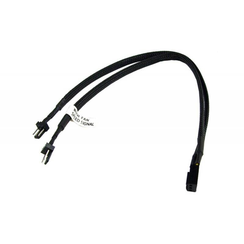 Phobya Y-Cable 3Pin Molex to 2x 3Pin Molex 30cm - black