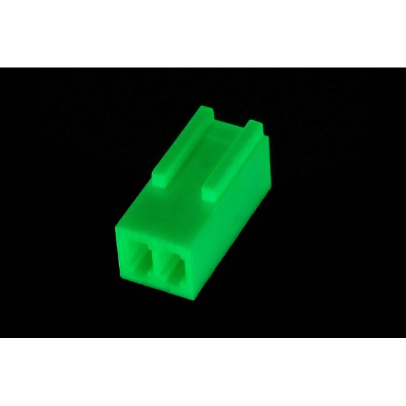 mod/smart Fan Power Connector 2Pin socket - UV-reactive brite green