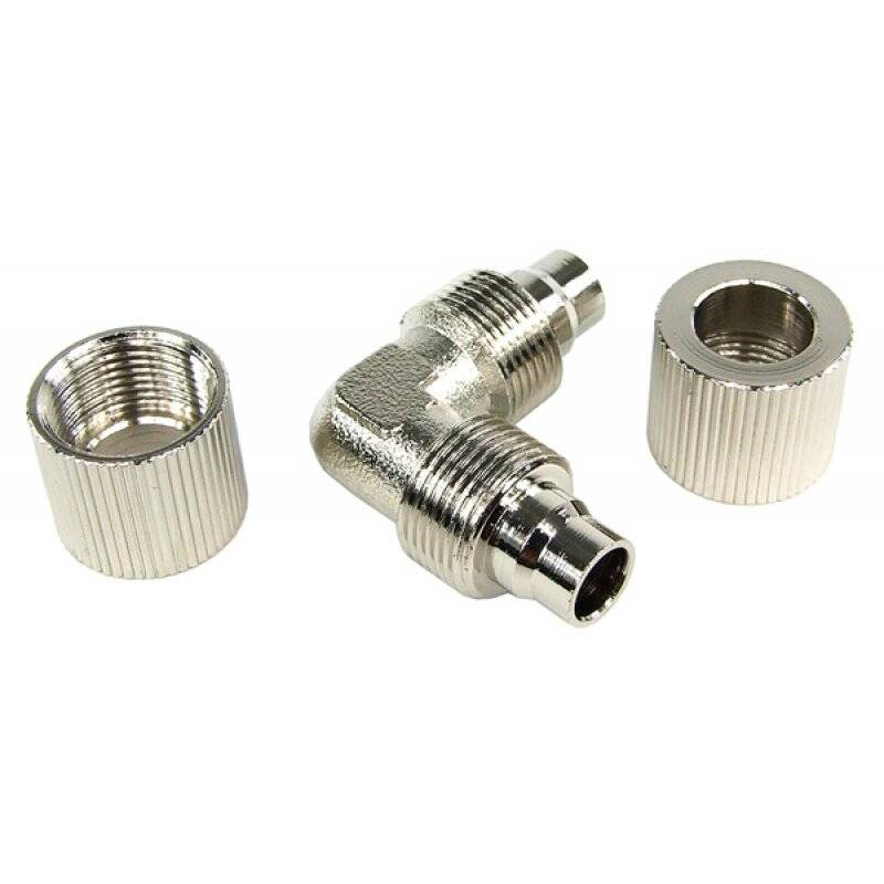 10/8mm L hose connector - compact - silver nickel