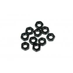 Nut DIN 934 M3 hexagonal head screw black nickel (10pcs)