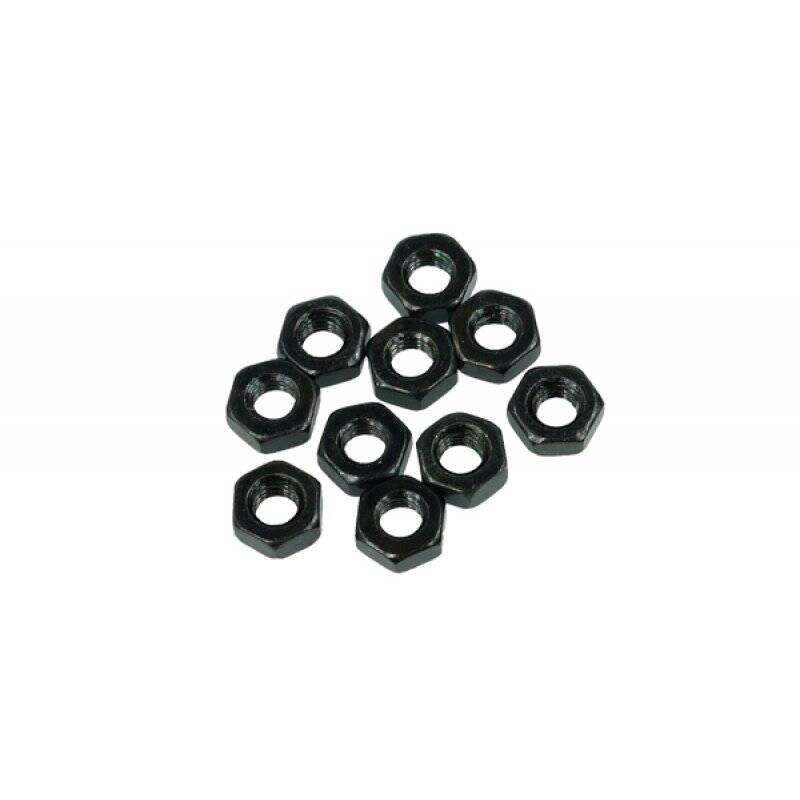 Nut DIN 934 M3 hexagonal head screw black nickel (10pcs)
