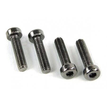 screw DIN 7984 M3 x 12 hexagon socket flat black nickel (4pcs)