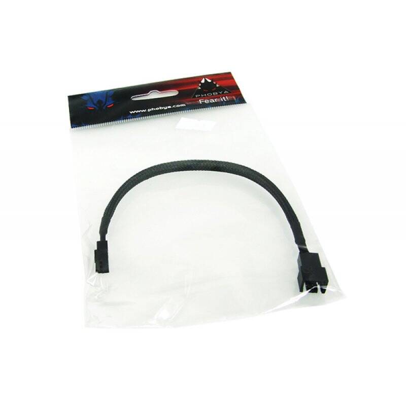 Phobya adaptor 3Pin (12V) to 3Pin (7V) 20cm - black