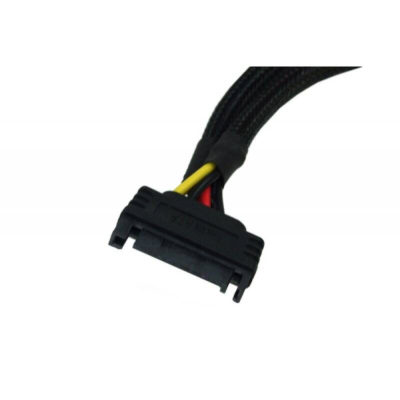 Phobya SATA power Y-cable SATA socket to 2x SATA plug 15cm - black