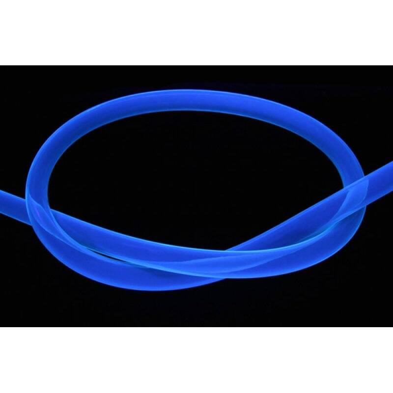 Masterkleer tubing PVC 10/8mm (5/16"ID) UV-reactive blue/clear
