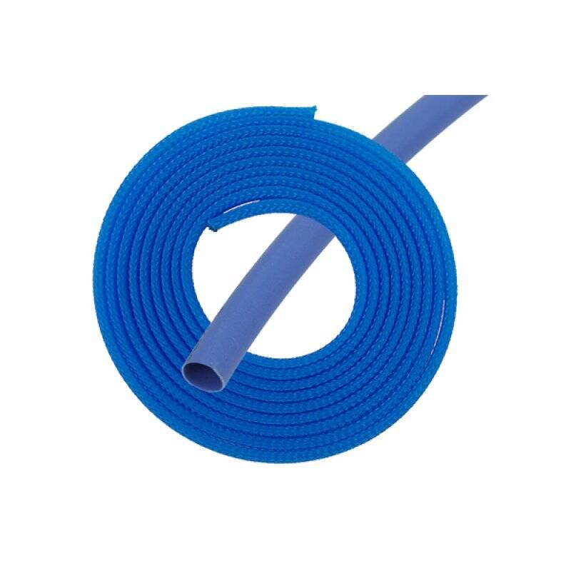 Phobya Simple Sleeve Kit 6mm (1/4") UV blue 2m incl. Heatshrink 30cm