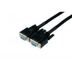 Phobya Serial Cable DB9 1:1 - 3m black sleeved