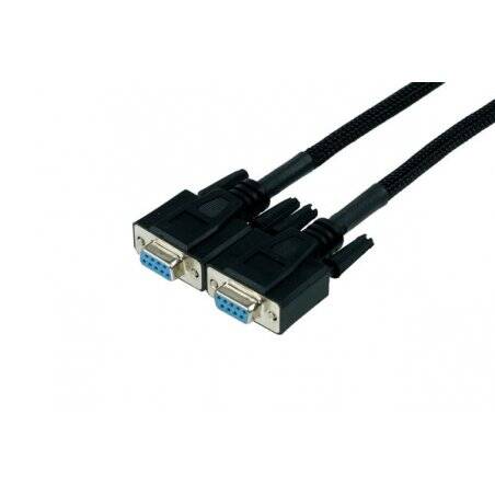 Phobya Serial Cable DB9 1:1 - 3m black sleeved