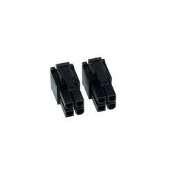 Phobya ATX Power Connector 4Pin male incl. 4 Pins - 2 pcs black