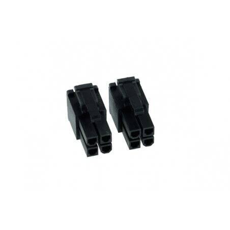 Phobya ATX Power Connector 4Pin male incl. 4 Pins - 2 pcs black