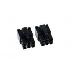 Phobya VGA Power Connector 6Pin male (tapered) incl. 6 Pins - 2 pcs black