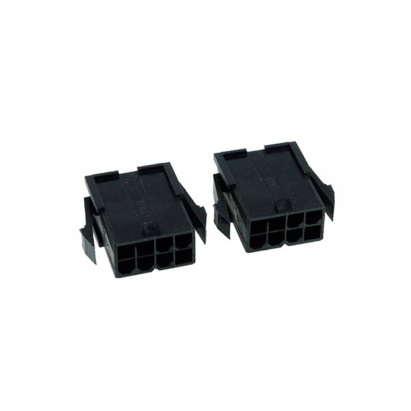 Phobya VGA Power Connector 8Pin female incl. 8 Pins - 2 pcs black