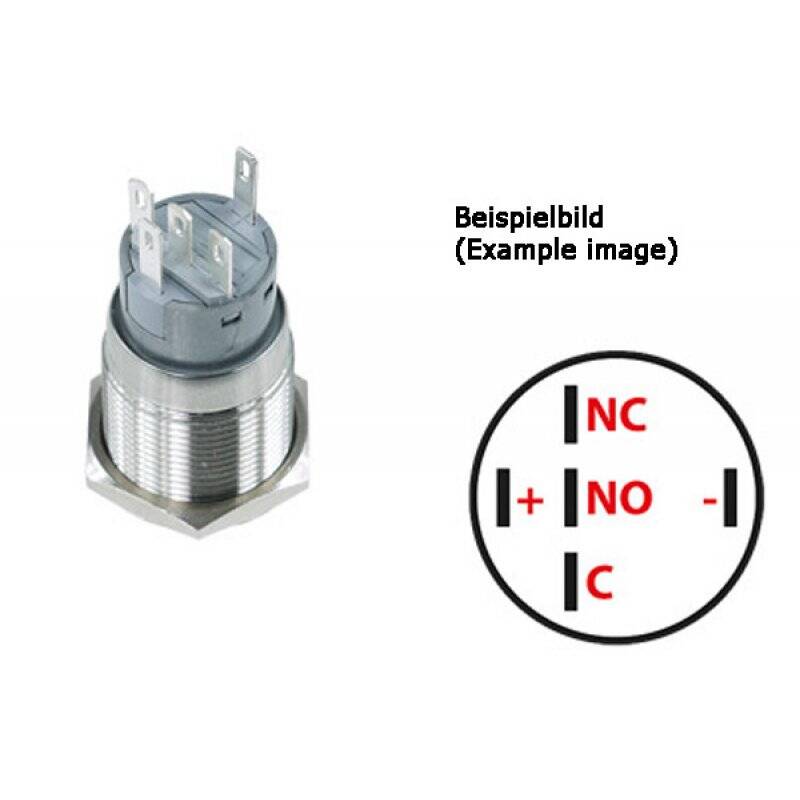 Phobya compatible Vandalismusschalter 19mm    bk/bl | 71199