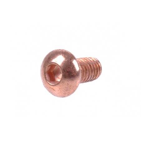 Screw ISO 7380 M4 x 8 allen keyl fillister head copper plated