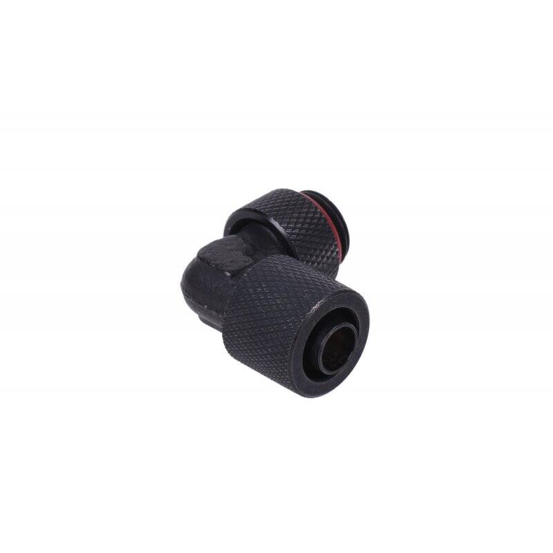 11/8mm (8x1,5mm) compression fitting 90° G1/4 revolvable - knurled - matte black