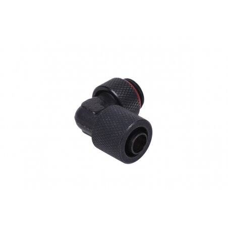 11/8mm (8x1,5mm) compression fitting 90° G1/4 revolvable - knurled - matte black
