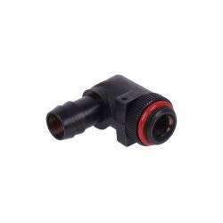10mm (3/8") barbed fitting 90° revolvable G1/4 with O-rings - matte black