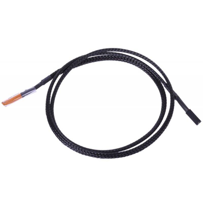 Phobya temperature sensor single 80 cm - black sleeved