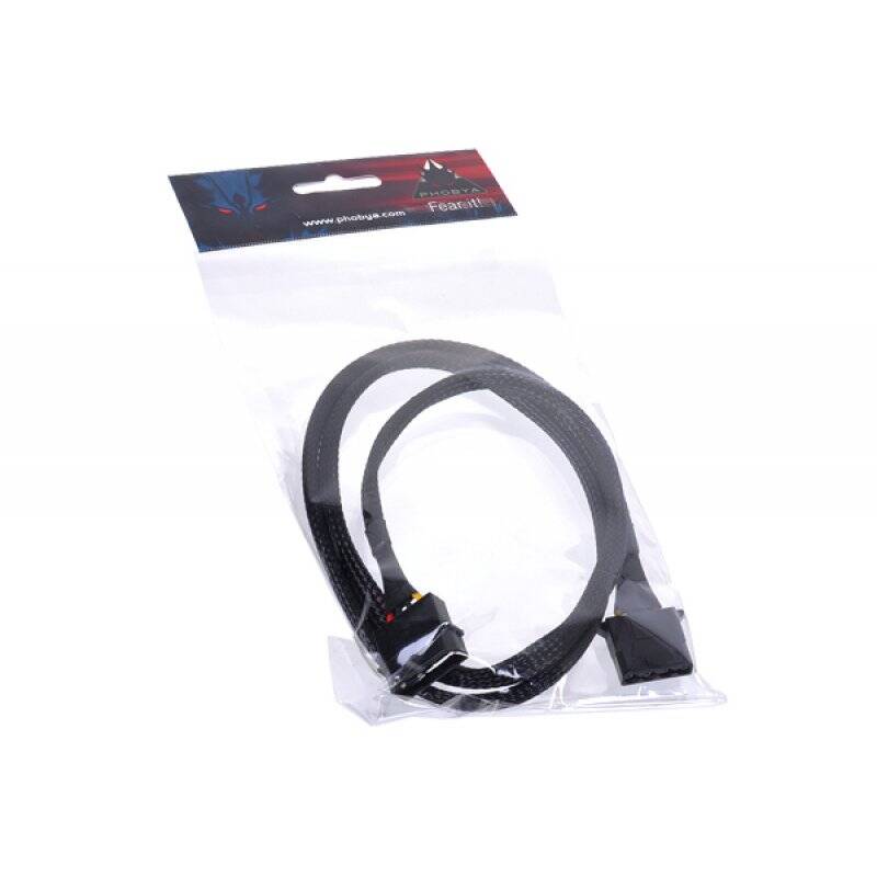 Phobya 4Pin Molex power extension 90cm - black