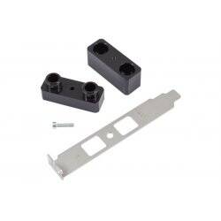 Aquacomputer enclosure loop-thourgh via slot cover with two connections G1/4, two-part