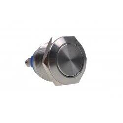 Phobya vandalism-proof button 19mm stainless steel - no lighting with screwed contact