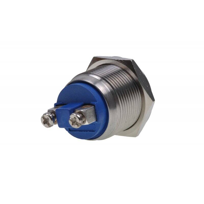 Phobya vandalism-proof button 19mm stainless steel - no lighting with screwed contact