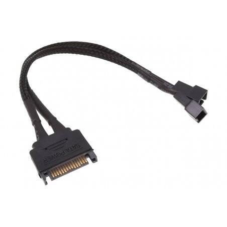 Phobya power sata Y-cable internal to 3Pin 5V and 12V 20cm  - black