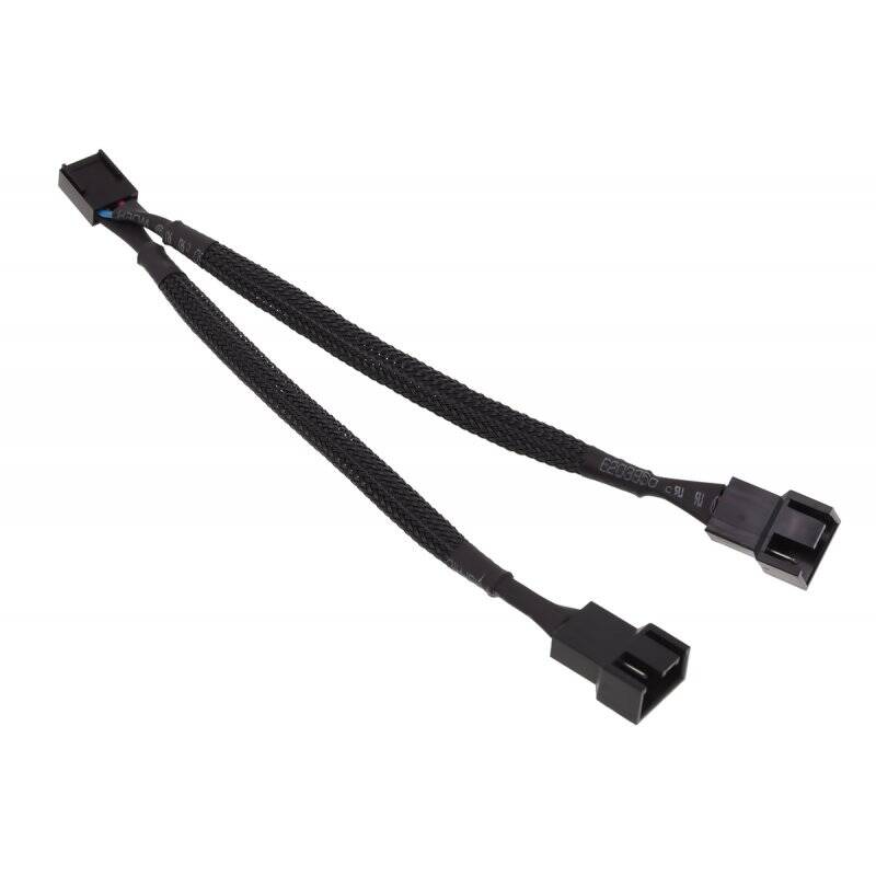 Phobya Y-cable 4Pin PWM 2x 4Pin PWM 10cm - black