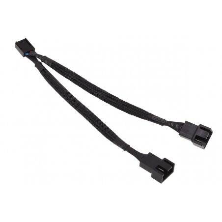 Phobya Y-cable 4Pin PWM 2x 4Pin PWM 10cm - black