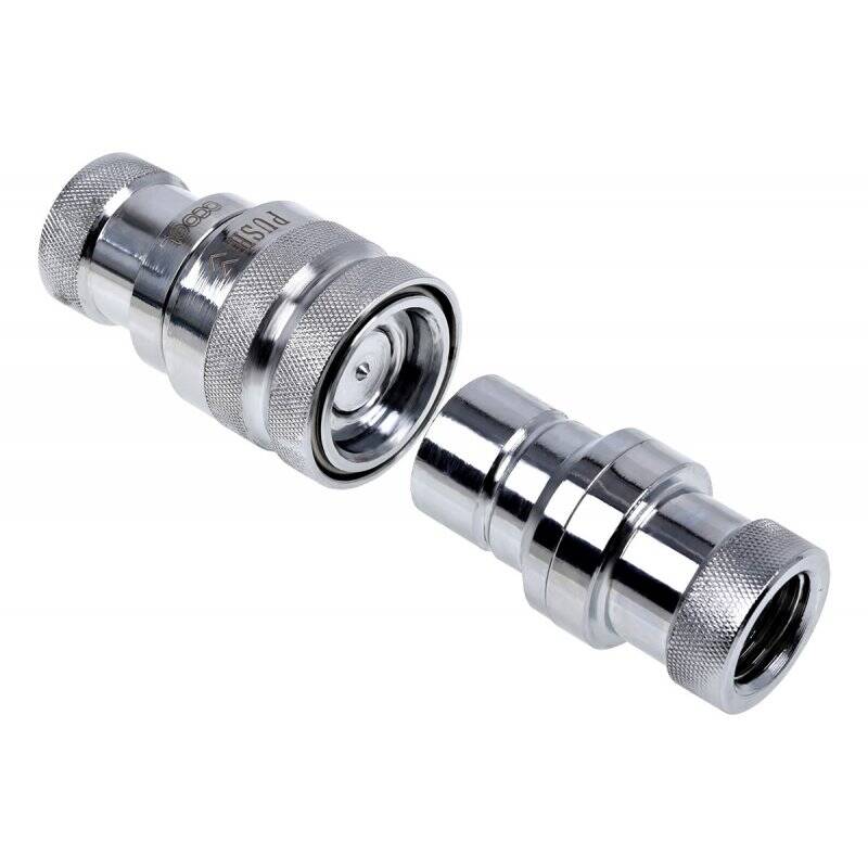 Raccord autobloquant Alphacool compatible Eiszapfen Quick Release connector kit G1/4 (Argent)