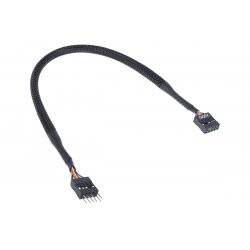 Phobya HD Audio extension cable femaile/male 30cm - black            