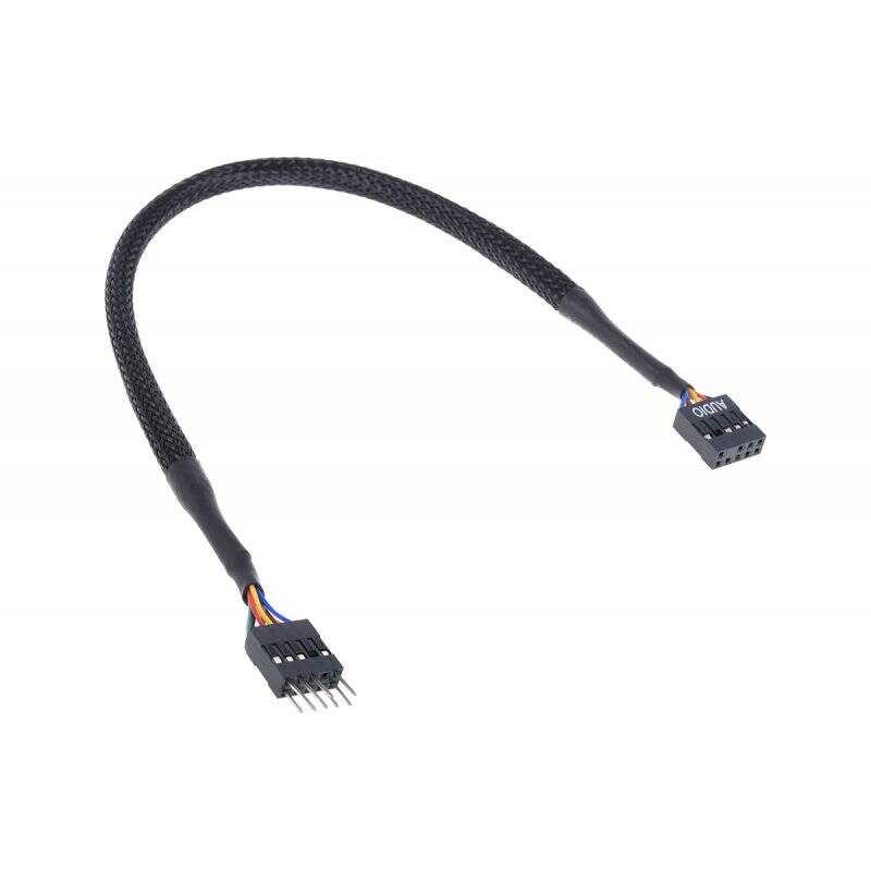 Phobya HD Audio extension cable femaile/male 30cm - black            