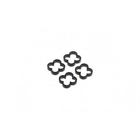 Alphacool Eiskamm Alu X4 - 4mm black - 4 pcs