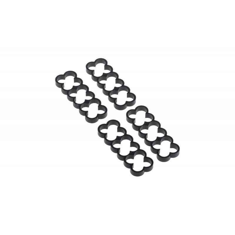 Alphacool Eiskamm Alu X12 - 4mm black - 4 pcs