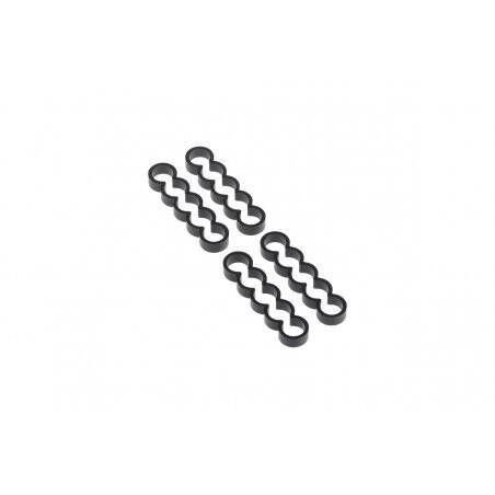 Alphacool Eiskamm Alu X4 Flat - 4mm black - 4 pcs