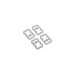 Alphacool Eiskamm Alu X6 - 4mm silver - 4 pcs